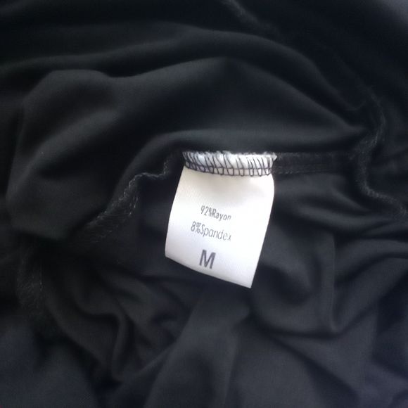 2-PIECE JERSEY SET WOMEN'S Black Long Sleeve Top & Pants Size Medium - Picture 2 of 7